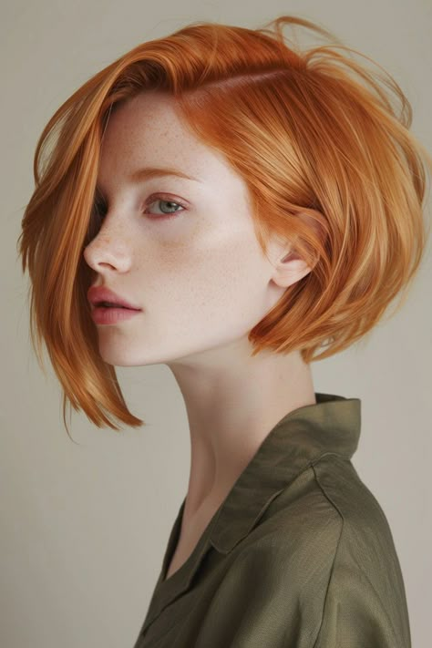 Perfect Female Face, Short Red Hair Women, Unique Faces Woman Character Inspiration, Short Woman Haircut, Women Hair Reference, Strawberry Blonde Short Hair, Short Strawberry Blonde Hair, Women Face Reference, Hairstyle Oval Face