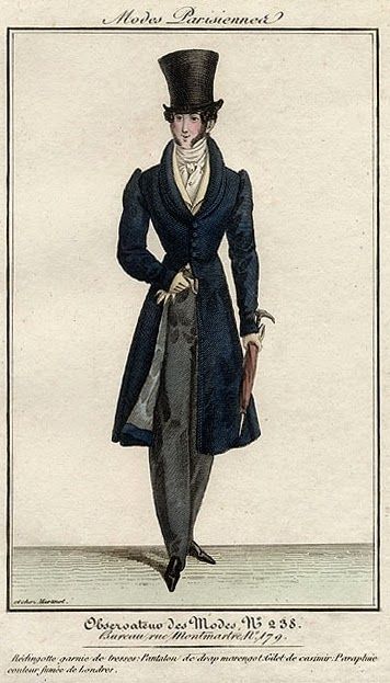 Observateur des Modes 1822 Vintage Mens Fashion Retro, Victorian Mens Fashion, Suspenders Men Fashion, 1820s Fashion, 1830s Fashion, Mens Fashion Illustration, Regency Fashion, 19th Century Fashion, Mens Fashion Photography