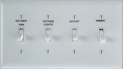 Amazon.com: Light Switch Labels - Transparent Switch Identifier System for Organizing Your Home and Office : Office Products Switch Labels, Buy Lights, Organizing Your Home, Office Products, Light Switch, The House, Free Delivery