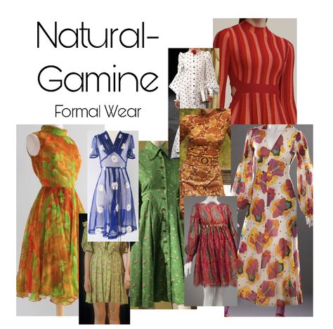 A collage of Natural-Gamine essence inspiration for formal wear. Natural Gamine Essence, Boyish Aesthetic, Hannah Color, Essence Types, Gamine Essence, Hoc Summer, Kibbe Gamine, Gamine Outfits, Natural Gamine