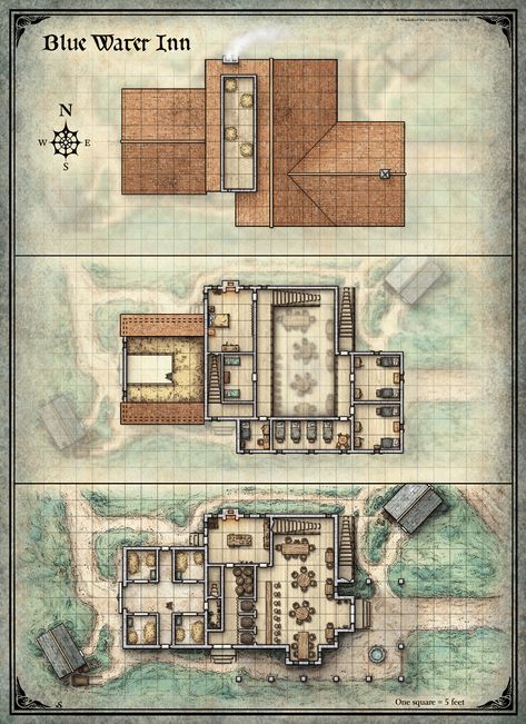 Taverna Medieval, Curse Of Strahd, Pathfinder Maps, Map Layout, Building Map, Tabletop Rpg Maps, Dragon Rpg, Pathfinder Rpg, Rpg Map