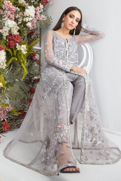 Pakistani Designer Online | Sarosh Salman | Luxury Pret & Wedding Wear Net Dress, Lawn Dress, Elegant Attire, Pakistani Designers, Luxury Collection, Pakistani Outfits, Party Wear Dresses, Embroidery Dress, Everyday Dresses