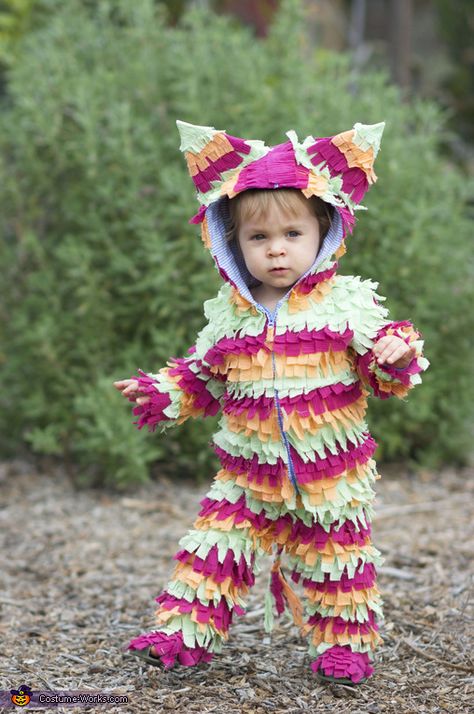 Diy Pinata Costume, Piñata Costume, Pinata Costume, Mexican Halloween, 2015 Halloween Costumes, Halloween Costumes Kids Boys, Purim Costumes, Nerd Baby, Baby Halloween Outfits