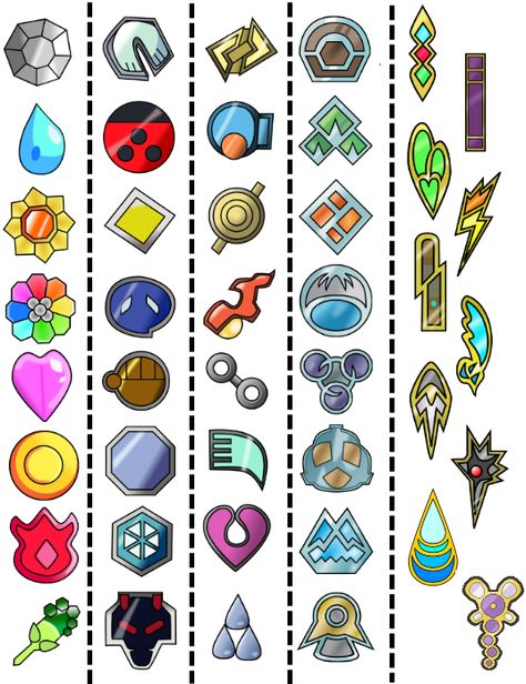 Can you name the Pokémon gym badges pictured below? Pokemon Badges Diy, Pokemon Scrapbook, Evoluzioni Eevee, Pokemon Gym Badges, Pokemon Quiz, Pokemon Badges, Gym Badges, Kartu Pokemon, Pokémon Party