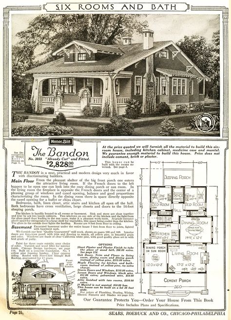 The Amazing Collection of Sears Homes in the Midwest | Sears Modern Homes Sears And Roebuck House, Sears Craftsman Houses, Sears House Plans, Sears Homes, Dream Home Ideas, Staircase Landing, Water Heating Systems, Masonry Work, Small Town America