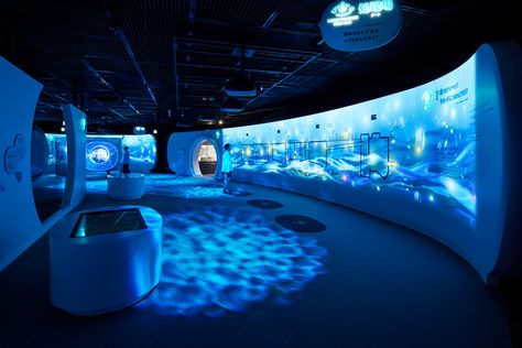 Osaka City Sewerage Science Museum | Projects | TANSEISHA Co., Ltd. Museum Projection, Ocean Exhibition, Neon Science, Water Museum, Water Projection, Science Gallery, Hayday Farm Design, Photo Booth Design, Museum Plan