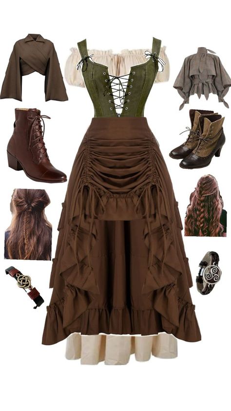 *supposed to be celtic* Pencemaran Udara, Halloween Costumes 2022, Ren Faire Outfits, Ren Faire Costume, Fair Outfits, Round Of Applause, Southern Outfits, Cottagecore Outfits, Earthy Outfits