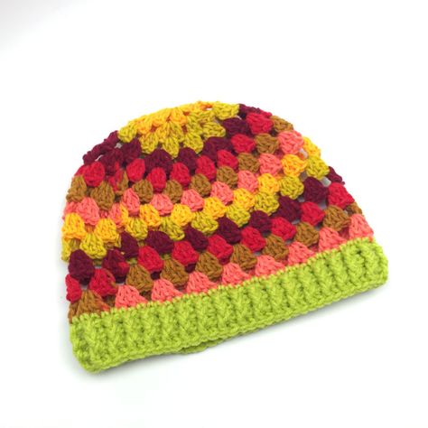 Crochet Granny Stripes Hat Pattern | The Crochet Crowd Granny Stitch Hat, Free Crochet Granny Square, Crochet Baby Cardigan Free Pattern, Crochet Cape Pattern, Crochet Granny Stitch, The Crochet Crowd, Stitch Hat, Granny Stitch, Glove Pattern