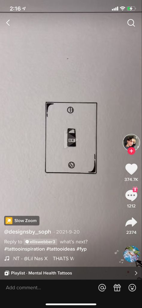 Switch Tattoo On Off, Light Switch Tattoo Simple, Light Switch Tattoo Ideas, Light Switch Tattoo, Switch Tattoo, Sticker Sleeve, Health Tattoo, M Tattoos, Fine Line Tattoos