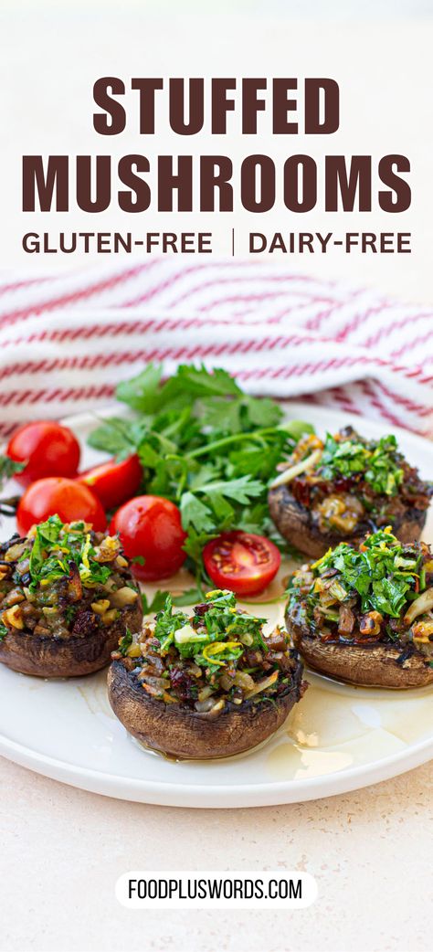 Discover the best gluten-free stuffed mushrooms, brimming with wholesome spinach and a creamy filling. Whip up these easy, healthy, and visually appealing stuffed mushrooms to effortlessly wow your guests. Gf Stuffed Mushrooms, Dairy Free Stuffed Mushrooms, Gluten Free Stuffed Mushrooms, Healthy Stuffed Mushrooms, Baked Stuffed Mushrooms, Stuffed Mushroom Recipe, Stuffed Mushrooms Vegetarian, Stuffed Mushrooms Easy, Mushroom Appetizers