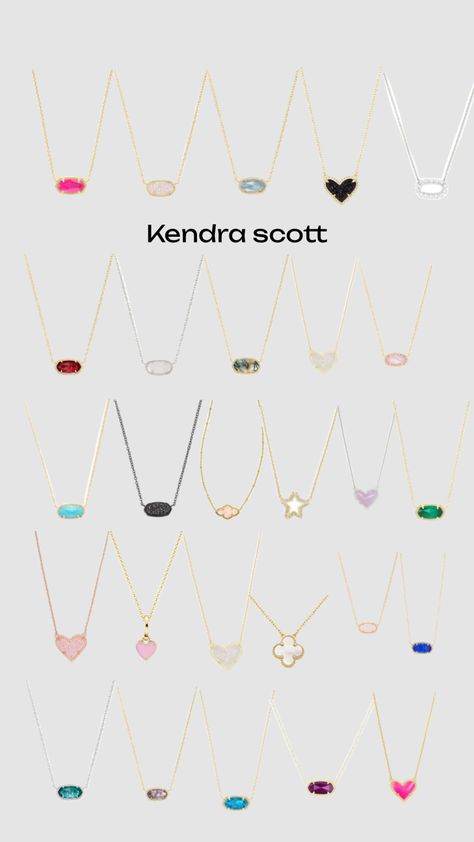 Trendy Kendra Scott Necklace, Kendra Scott Jewelry Aesthetic, Preppy Hoodies, Kendra Necklace, Stalking Stuffers, Preppy Necklace, Kendra Scot, Preppy Necklaces, Preppy Accessories