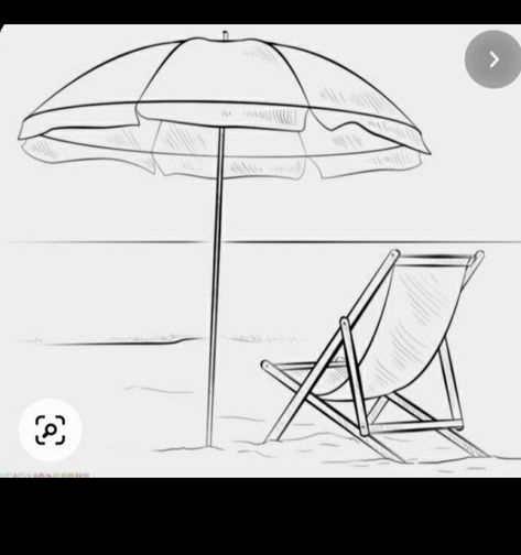 Beach Umbrella Drawing, Tiara Tattoo, Umbrella Tattoo, Umbrella Drawing, Beach Drawing, Florida Condos, Fine Line Tattoo, Beach Chair Umbrella, Line Tattoo