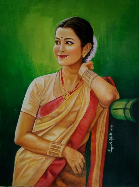 #assameseactress #assamesedress #bihudress #bihu #assamtourism #jollywood #indianactress #figurestudy #painting Oil Pastel Drawing Realistic, Magh Bihu Drawing, Bihu Drawing, Assam Culture Art, Assam Culture, Magh Bihu, Realistic Portrait, Oil Pastel Paintings, Oil Pastel Drawings