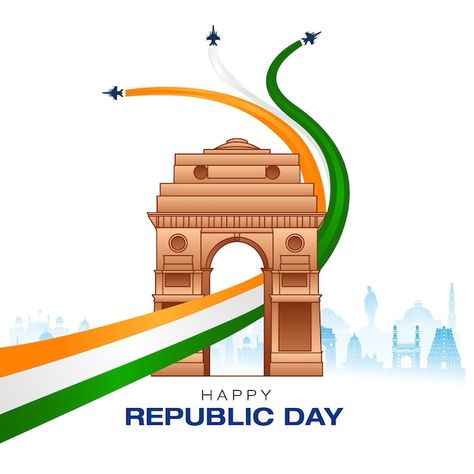 Happy republic day 26th january trio col... | Premium Vector #Freepik #vector #15-august #indian-independence #india-independence #tiranga Independence Day Video, Happy Republic Day Images, Republic Day Images, Ecommerce Mobile App, 26 January Republic Day, Happy Independence Day India, Mother India, 26th January, Republic Day India