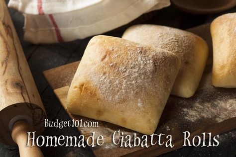 Ciabatta Rolls Recipe, Ciabatta Recipe, Homemade Ciabatta, Crusty Bread Rolls, Homemade Ciabatta Bread, Ciabatta Bread Recipe, Ciabatta Rolls, Bun Recipes, Zucchini Relish