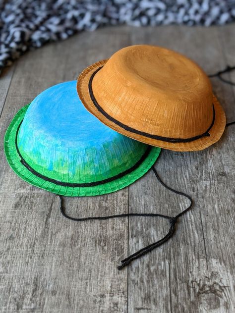 Zoo Keeper Hat Craft, Safari Summer Camp Crafts, Diy Safari Hat, Safari Projects For Kids, Easy Safari Crafts For Kids, Safari Craft Ideas, Safari Arts And Crafts For Kids, Safari Arts And Crafts, Safari Crafts For Toddlers