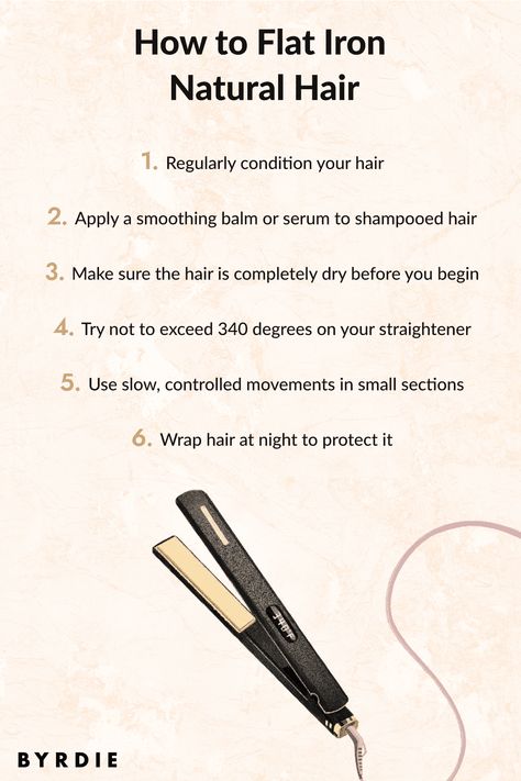 Flat Iron Natural Hair, Cute Medium Length Hairstyles, Flat Iron Tips, Flat Irons Best, Natural Black Hair, Short Hair Bun, Air Dry Hair, Healthy Hair Tips, Flat Iron Hair Styles