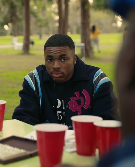 In February, musician Vince Staples dropped off his self-titled limited Netflix series, The Vince Staples Show. The limited series consisted of just five episodes — each about 30 minutes long — and fans are already begging for a second season.⁠ ⁠ Indeed, The Vince Staples Show also had some pretty solid style moments, five 'fits for the five episodes to be exact. Staples' ensembles truly really hone on Long Beach style with relaxed silhouettes, vibrant prints, and even pulls from labels based... Vince Staples Aesthetic, Vince Staples, Varsity Letterman Jackets, Show Jackets, Letterman Jacket, Denim Jacket Men, Netflix Series, Tracksuit Women, Black Excellence