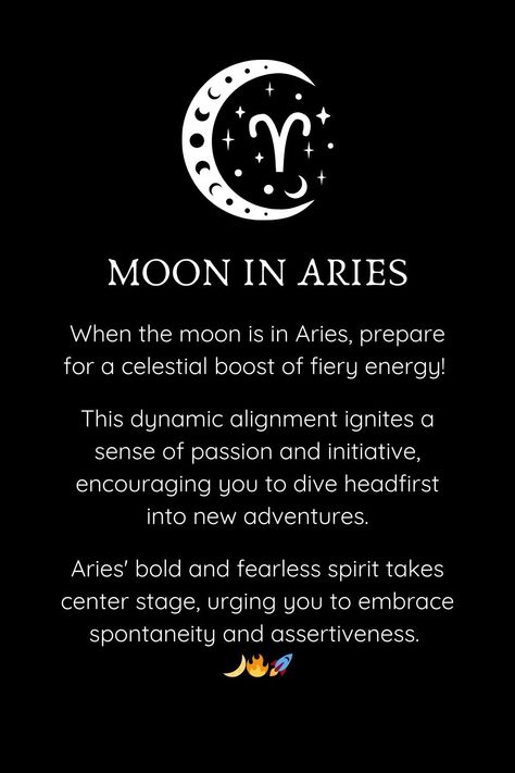 Moon in Aries info Moon In Aries Aesthetic, Aries Moon Aesthetic, Aries Vibes, Aries Full Moon, Moon Aries, Full Harvest Moon, Aries Energy, Astrology 101, Moon In Aries