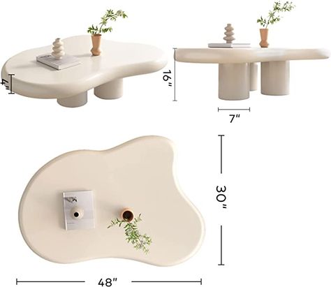 White Coffee Table Living Room, Funky Coffee Tables, Hexagon Coffee Table, Bamboo Coffee Table, Wicker Coffee Table, Low Coffee Table, Furniture Details Design, Live Edge Coffee Table, Contemporary Coffee Table