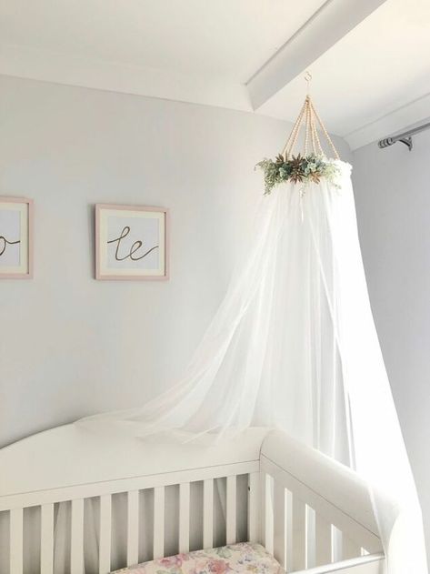 Hula Hoop Canopy, Diy Bed Canopy, Four Post Bed, Diamond Tufted Headboard, Canopy Bed Diy, How To Make Headboard, Bedroom Addition, Crib Canopy, Diy Canopy