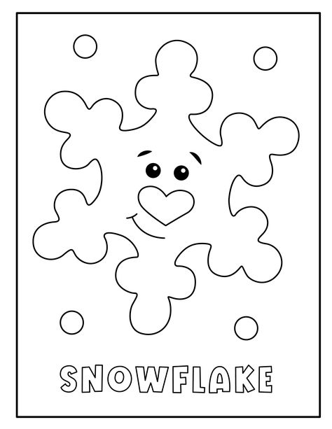 Enter a world of cuteness and winter charm with our Adorable Kawaii Snowflake Coloring Page! This endearing illustration captures the essence of kawaii style, inviting you to infuse your coloring skills into creating a snowflake that's as cute as it is festive. You Will Receive : ✔ 1 PDF Coloring Page " Dimensions : 8.5 x 11 inches Winter Coloring Pages Preschool, Cute Winter Coloring Pages, Snowflake Preschool Crafts, Preschool Winter Coloring Pages, Free Winter Coloring Pages For Kids, Snowflake Coloring Pages Free Printable, January Coloring Pages, Daycare Job, Kawaii Snowflake