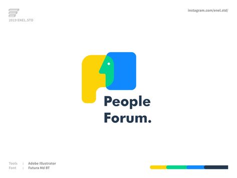 People Forum by Hafiz Enel on Dribbble Desain Merek, Education Logo Design, Inspiration Logo Design, Startup Logo, Journal Notes, People Logo, 타이포그래피 포스터 디자인, General Ideas, Community Logo