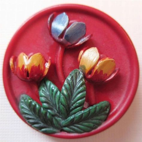 Sewing Buttons, Cherry Red, Tulips, Cherry, Sewing, Flowers, Red