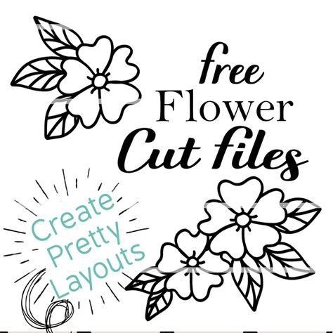 Download these pretty digital die cuts flowers and create an endless amount of projects for personal and commercial use! Art Cricut, Flower Svg Files, Cricut Svg Files Free, Fun Graphics, Flower Silhouette, Cricut Projects Beginner, Paper Trail, Flower Sketches, Cricut Files