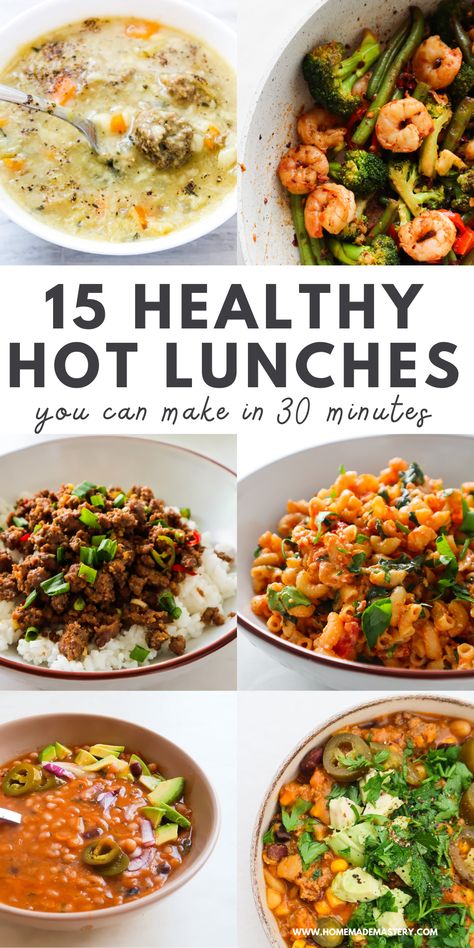 Healthy Hot Lunch Ideas, Quick And Easy Soups, Hot Lunch Ideas, Hot Lunches, Lunchtime Meals, Quick Easy Lunch, Quick Healthy Lunch, Hot Lunch, Quick And Easy Soup