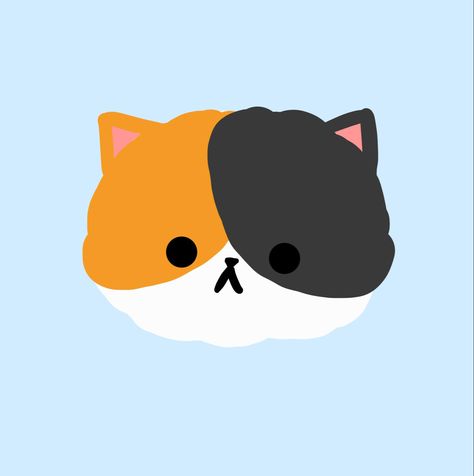 #calico #cat #cute #kitten #widget #blue #kawaii Cute Calico Cat Drawing, Calico Cat Sticker, Calico Cat Nails, Calico Cat Aesthetic, Calico Cat Drawing, Calico Cat Art, Aesthetic Widgets, Ceramics Art, Phone Inspo