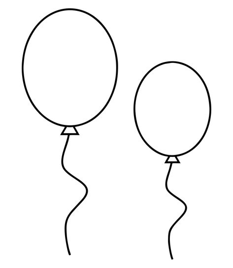 Printable Balloon Template Balloon Sketch Drawings, Balloon Printable Templates, Balloon Cutout Template, Balloon Template Free Printable, Ballon Template, Balloons Sketch, Balloon Outline, Balloon Sketch, Ballon Drawing