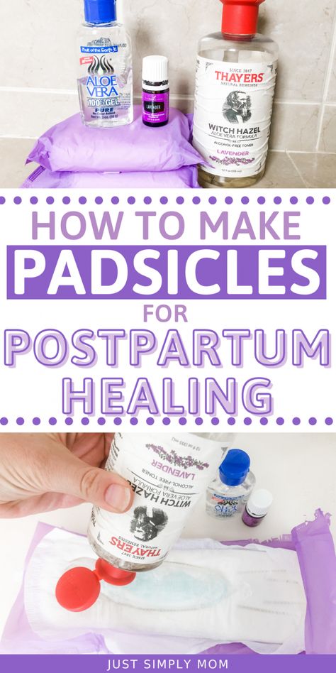 Post Partum Pads, Padsicles Postpartum, Diy Postpartum, Postpartum Prep, Nesting Party, Postpartum Care Kit, Postpartum Healing, Postpartum Essentials, Maxi Pad