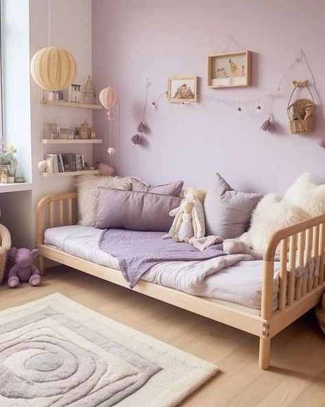 Minimal dopamine interior kids room that won the best award in interior by NESTIC HOME team . #nestichome #nestichomedecor #nestichomehousekeeping #bedroom #homedecoration #kitchendesign #sofa #room #homeinspo #furnituredesign #bedroomdecor #pillow #diningroom #bedcover #bedding #bedroomdesign #bedroominspo #bedroomideas Toddler Purple Bedroom, Kids Purple Bedroom, Purple Toddler Bedroom, Kids Room Purple, Purple Toddler Room, Dopamine Interior, Toddler Room Ideas Girl, Purple Kids Room, Purple Girls Bedroom