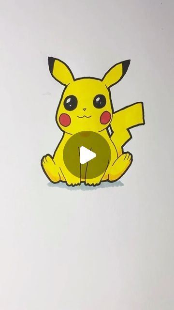 How To Draw Pikachu, Pikachu Drawing Easy, Easy Pokemon Drawings, Draw Pikachu, Pikachu Pokeball, Pikachu Drawing, Pokemon Drawings, July 12, Drawing Tutorials