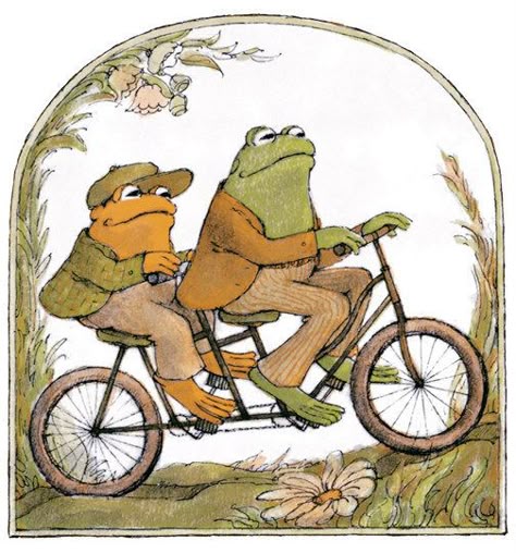 The dynamic duo: | 50 Pictures That Perfectly Sum Up Your Childhood Toad And Frog, Arnold Lobel, Frog Art, Frog And Toad, Tandem, Toad, Remember When, Memory Lane, New Yorker