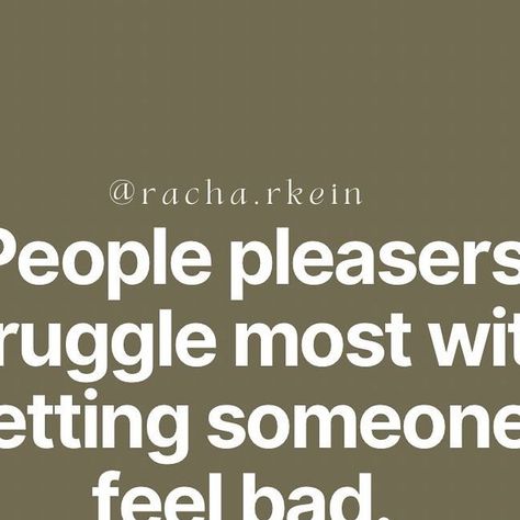 Racha Rkein, MSW, RSW on Instagram: "People pleasers struggle most with letting others feel negative emotions. The lesson here is to set those boundaries even when they feel wrong, even when they feel selfish. 

#parents #relationships #parentchild #peoplepleasers #therapy" Selfish Parents, People Pleasers, People Pleaser, Instagram People, Negative Emotions, Kids And Parenting, Self Help, Boundaries, Feelings