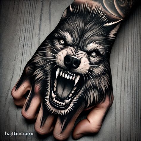 Wolf Hand Tattoo, Gas Mask Tattoo, Tatuagem Masculina Pequena, Tattoo Wolf, Skull Sleeve Tattoos, Skull Sleeve, Mask Tattoo, Wolf Tattoos, Wolf Tattoo