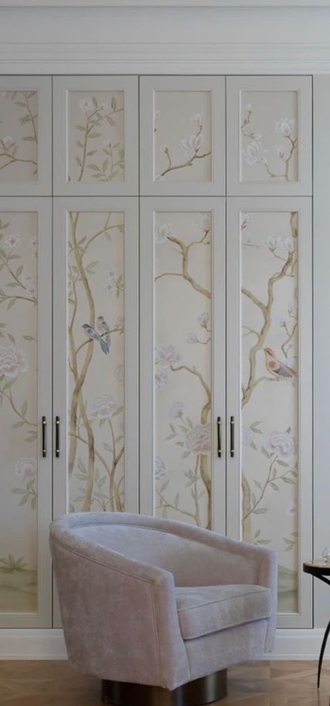 Wardrobe Wallpaper, Wallpaper Wardrobe, Wardrobe Door Designs, Closet Room, Wardrobe Design Bedroom, Wardrobe Doors, Dressing Room Design, Wardrobe Closet, Door Storage