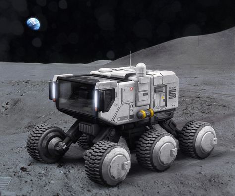 ArtStation - Lunar Survey Vehicle - Concept Art, Paul Muller Moon Rover, Lunar Rover, Concept Vehicles Sci Fi, Mars Exploration, Space Car, Diy Go Kart, Mars Rover, Sci Fi Models, Arte Robot