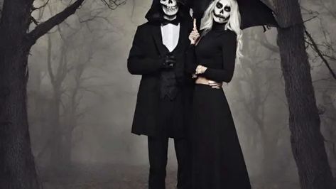 20 Best Scary Couples Costume Ideas For Halloween 2023 - Educationbd Scary Couple Halloween Costumes, Scary Couples Costumes, Couples Costume Ideas, Scary Couples Halloween Costumes, Costume Ideas For Halloween, Vampire Look, Zombie Bride, Creepy Costumes, Gothic Costume