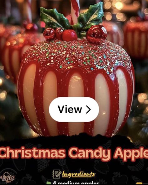 Lemon8 · 🍏 Christmas Candy Apple 🍏 · @Italia Love Christmas Candy Apples, Candy Apples Diy, Christmas Apples, Candied Grapes, Candy Ornaments, Candy Apple, Open App, Candy Apples, Merry Xmas