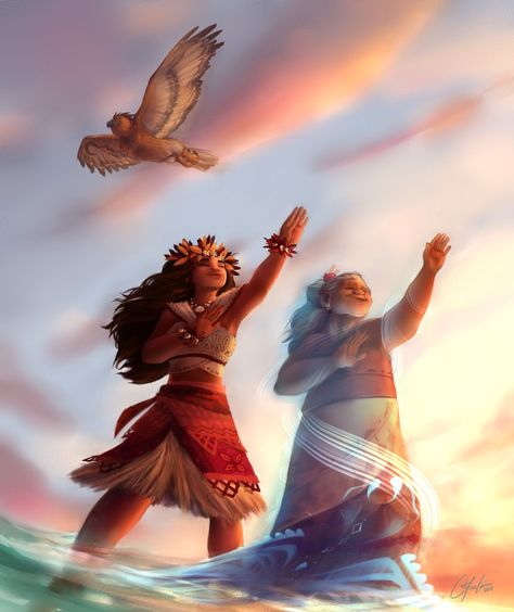 Oceania Disney, Moana Fan Art, Disney Moana Art, Moana Disney, Disney Princess Moana, Wallpaper Disney, Disney Moana, Pinturas Disney, Disney Princess Art