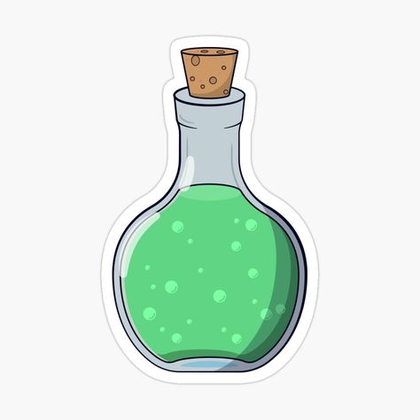 Potion Illustration, Potion Stickers, Green Potion, Vector Graphics Illustrations, Bottle Drawing, Graphics Illustration, Sticker Art, Vector Graphics, My Art