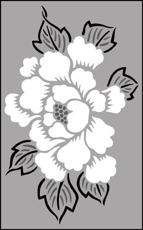 Rosa silvestre Peony Stencil, Floral Stencils, Flower Stencils, Brush Embroidery, Inkscape Tutorials, Flower Peony, Stencils Online, Stencil Design, Flower Stencil