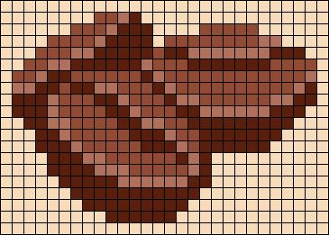 Alpha Patterns 2 Colors, Brown Pixel Art, Coffee Pixel Art, Crochet Grid, Grid Art, Graph Patterns, Fuse Bead Patterns, Pixel Art Grid, Crochet Tapestry