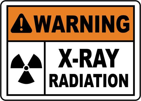 A Warning X-Ray Radiation Sign has official ANSI headers for safety protocol and compliance. A Warning X-Ray Radiation Sign is a helpful resource to help protect the health and safety of personnel, and is not a substitute for required protective measures for reducing or eliminating hazards. Radiation Warning Signs, Radiation Sign, Radioactive Symbol, Medical Safety, Hazard Sign, Vinyl Labels, Garage Design, Fire Rescue, Dental Office