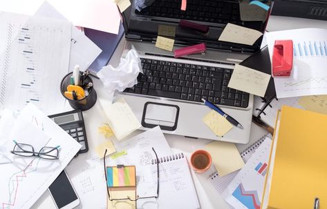 Organised Office, Cluttered Desk, Stuck In A Rut, How To Stop Procrastinating, Organize Declutter, Clean Office, Commercial Cleaning, Declutter Your Home, Big Project