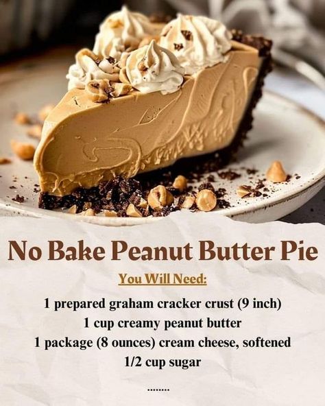 Paula Deen | Just made the No Bake Peanut Butter Pie, and wow, what a hit at our family gathering | Facebook No Bake Peanut Butter Pie, Peanut Butter Cream Pie, Grilled Burger Recipes, Peanut Butter Crackers, Peanut Butter Dessert Recipes, Grandma's Recipes, No Bake Peanut Butter, Grilled Burgers, Peanut Butter Desserts