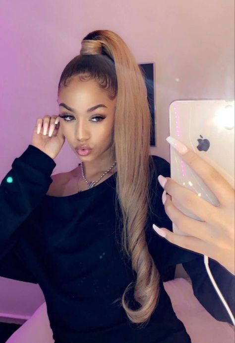 Frontal Hair, High Ponytail Hairstyles, Weave Ponytail Hairstyles, Blonde Ponytail, Sleek Ponytail Hairstyles, Weave Ponytail, Blonde Wigs, Black Ponytail Hairstyles, Braids Hairstyles Pictures